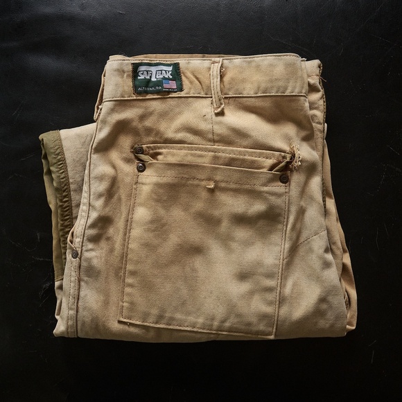 *** SAFTBAK Heavy Army Duck Canvas Brush Pants VTG - Picture 2 of 8